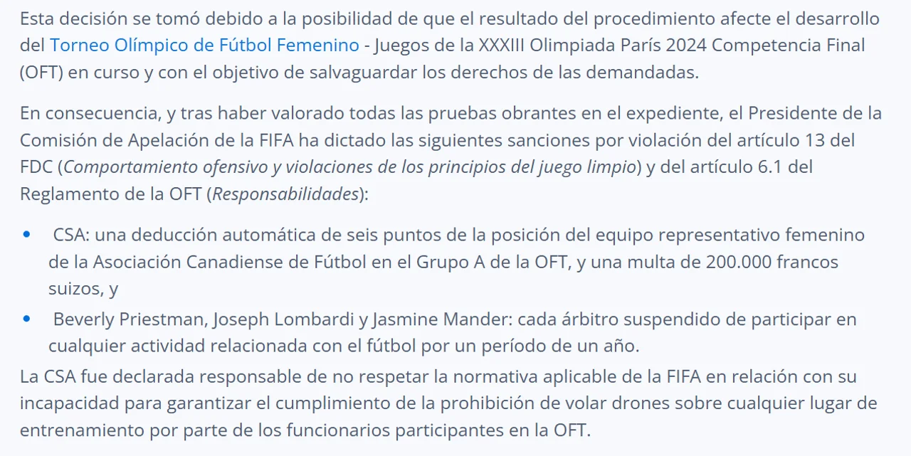 FIFA suspendió a la entrenadora de Canadá por espionaje y penalizó a la federación