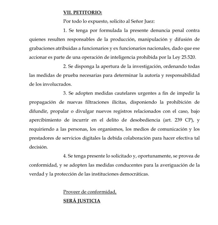 El Gobierno presentó una denuncia penal y una medida cautelar por los audios de Karina Milei