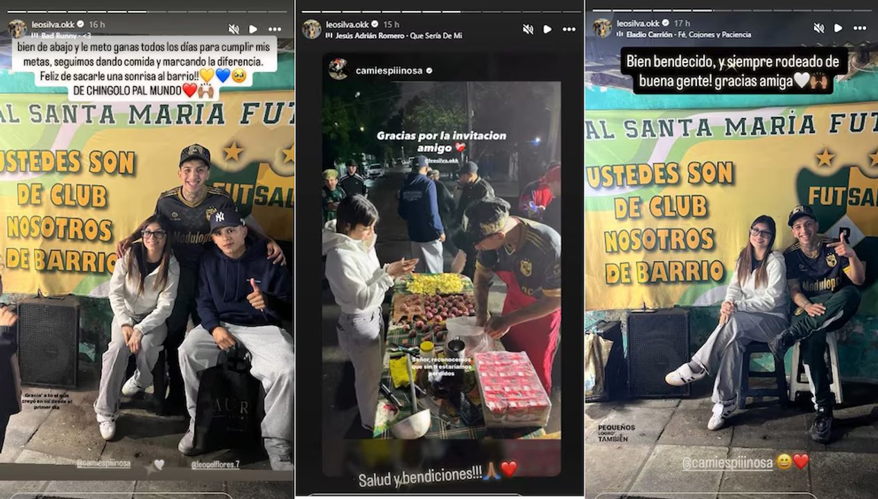 Leo Flores sorprendió a todos y participó de una olla popular solidaria en Monte Chingolo